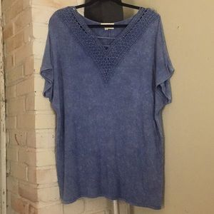 Blu Pepper Plus Boho Chic Blue Top